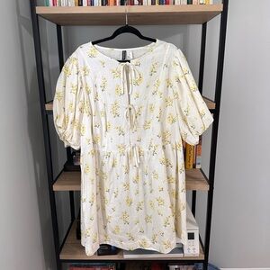 Linen Tie Front Dress